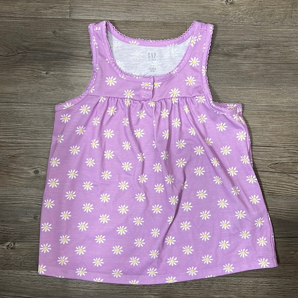 Gap Kids Purple Daisy Sleeveless Sleep Top Size 6
